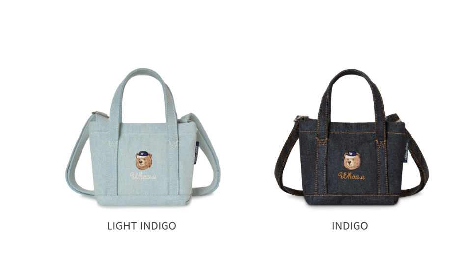 韓國 WhoAU Steve Denim Mini Tote Bag【WA301】