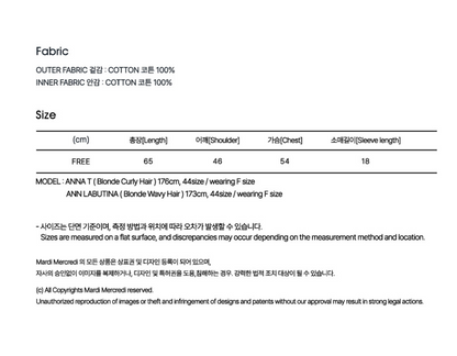 韓國 Mardi Mercredi Tshirt Flowermardi Needlework【MM288】