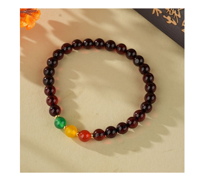 琥珀血珀圓珠手串 6+mm【SE611】