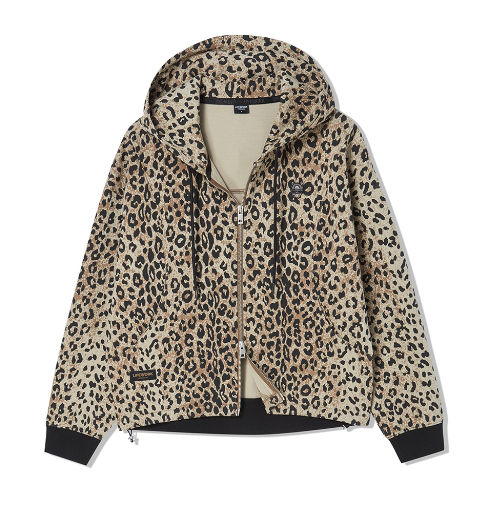 韓國 Lifework Women's Curved Hipdog Wappen Hooded Zip-up【SC144】