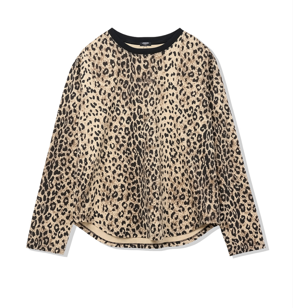 韓國 Lifework Women's High Frequency Logo Lettering Long-Sleeved T-Shirt【SC153】