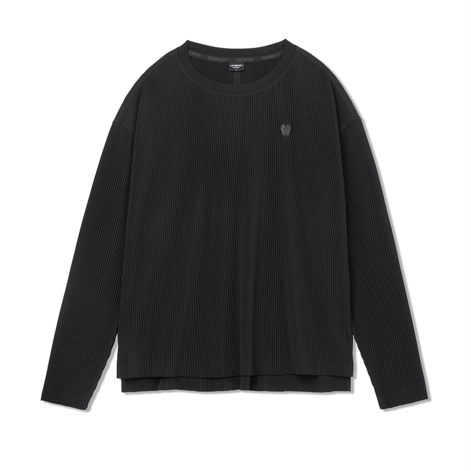 韓國 Lifework Women's Pleated Round Long Sleeve T-Shirt【SC154】