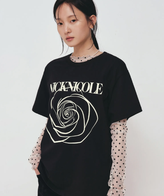 【現貨】韓國 Nick Nicole Big Rose Sleeve Top【NK029】