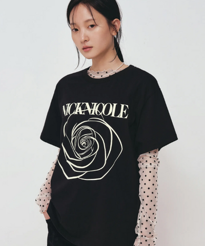 【現貨】韓國 Nick Nicole Big Rose Sleeve Top【NK029】