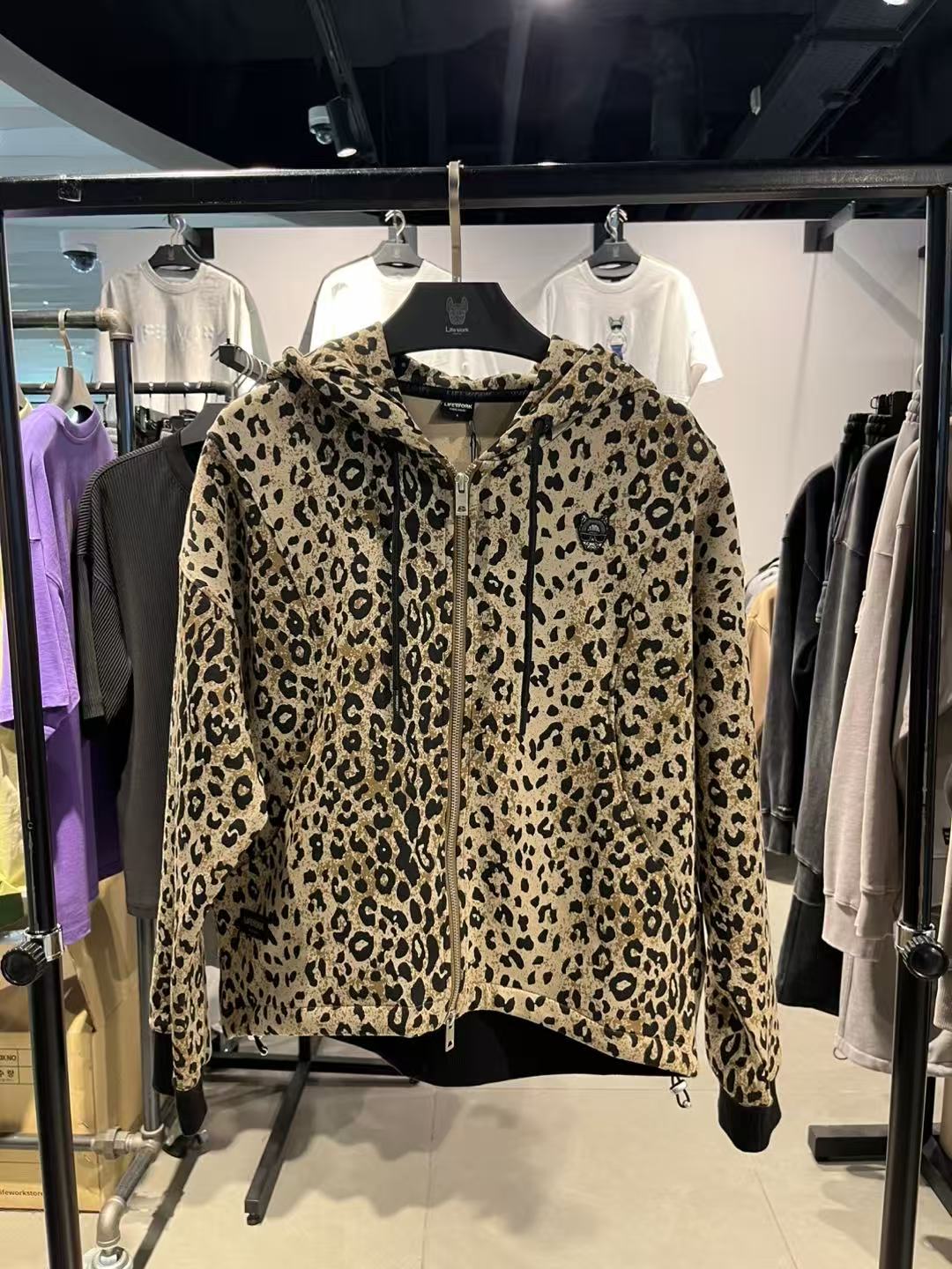 韓國 Lifework Women's Curved Hipdog Wappen Hooded Zip-up【SC144】