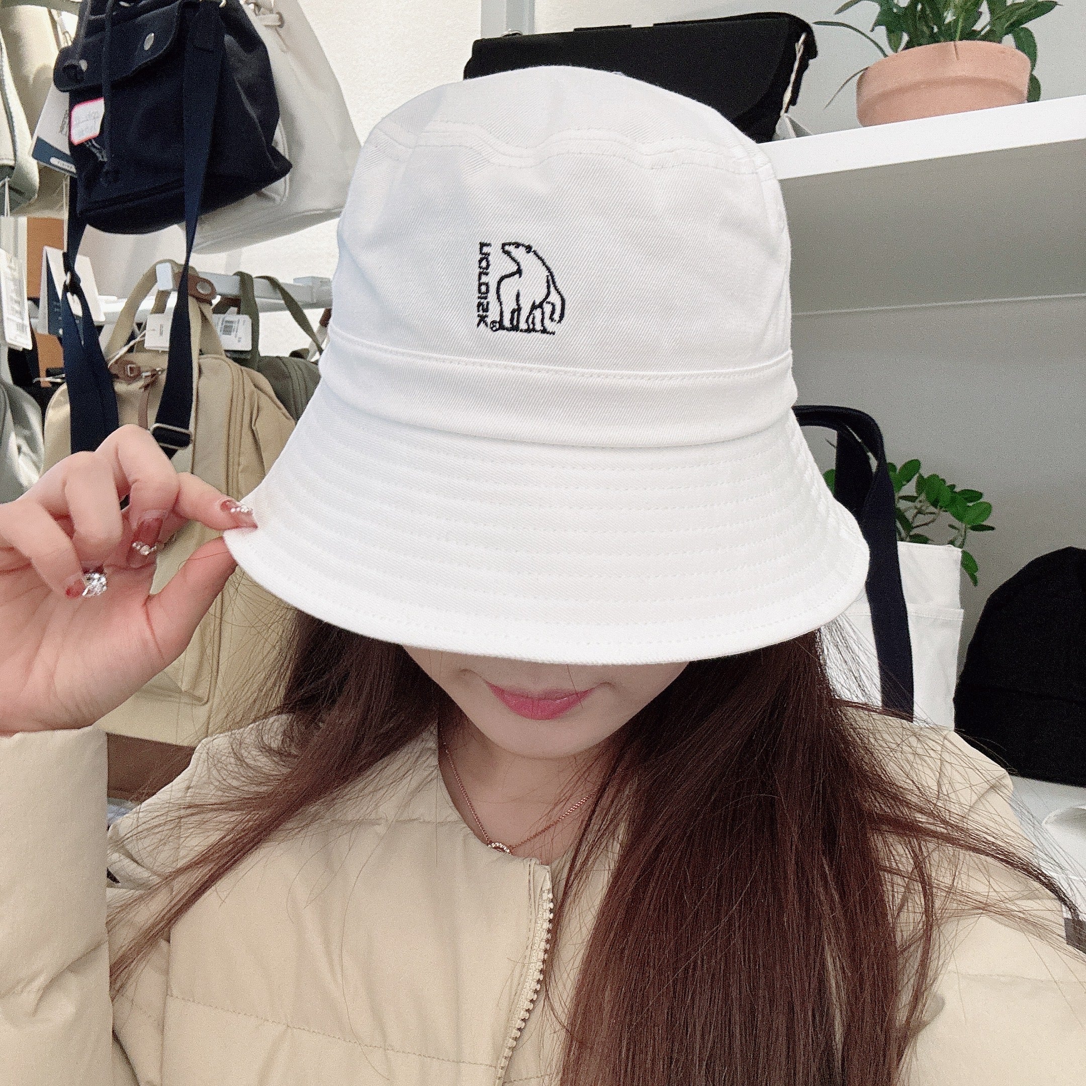 韓國 Nordisk Polar Bear Logo Cotton Bucket Hat【NK041】