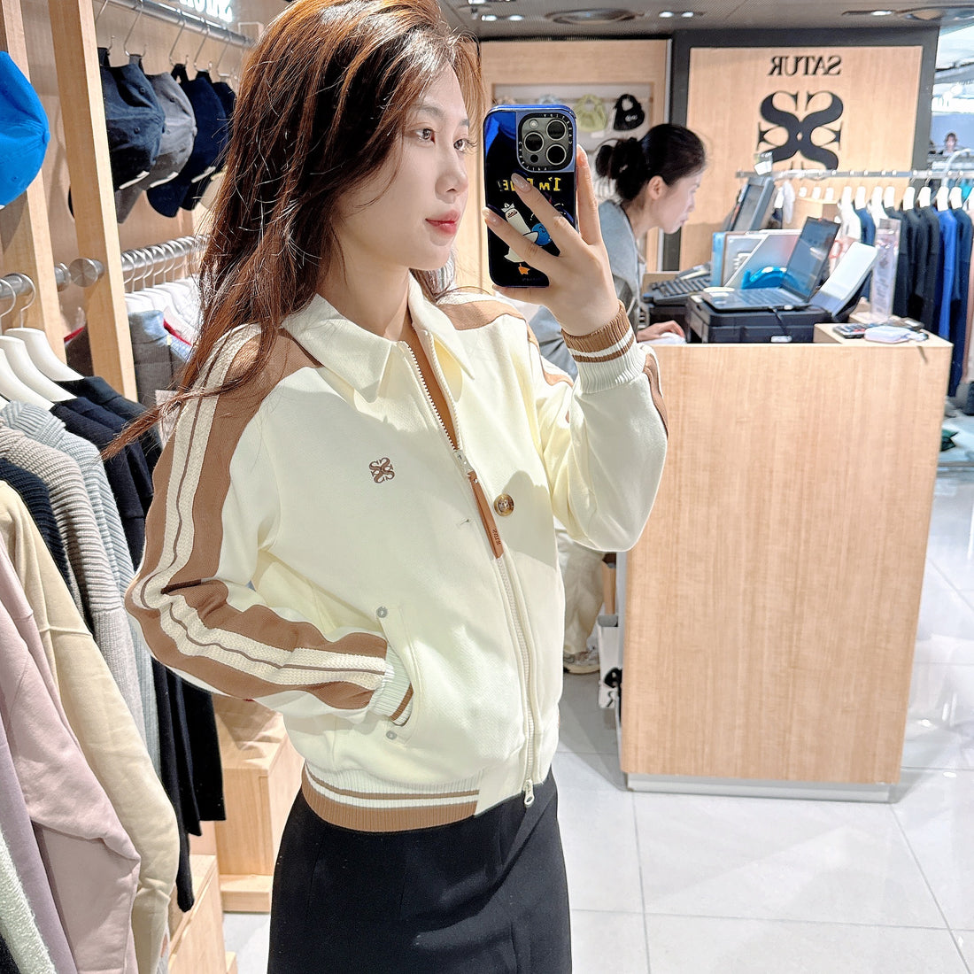 韓國 Satur Lawton Collar Track Zip-Up Jacket【SR132】