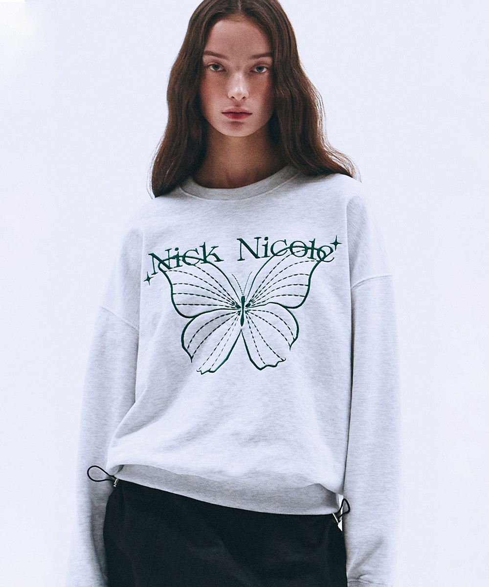 韓國 Nick Nicole Shine Butterfly Sweatshirt【NK007】
