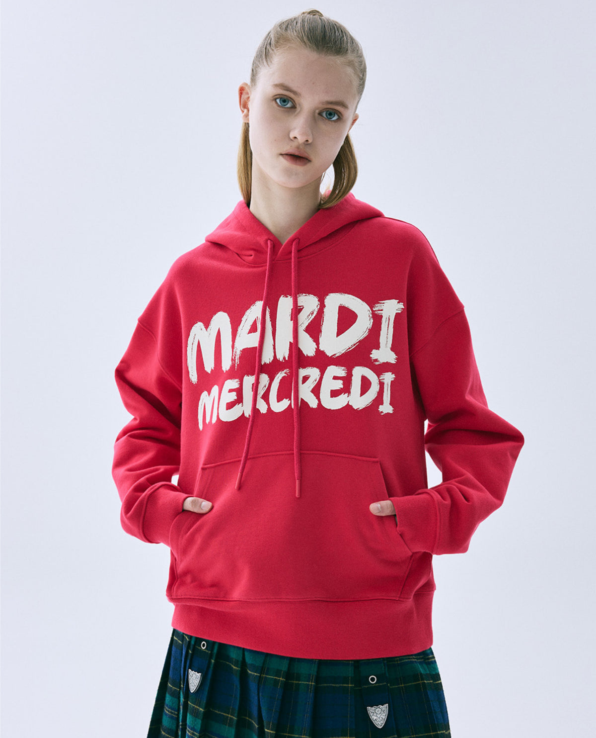 【現貨】韓國 Mardi Mercredi Hoody Brush Logo Contrast【MM182】