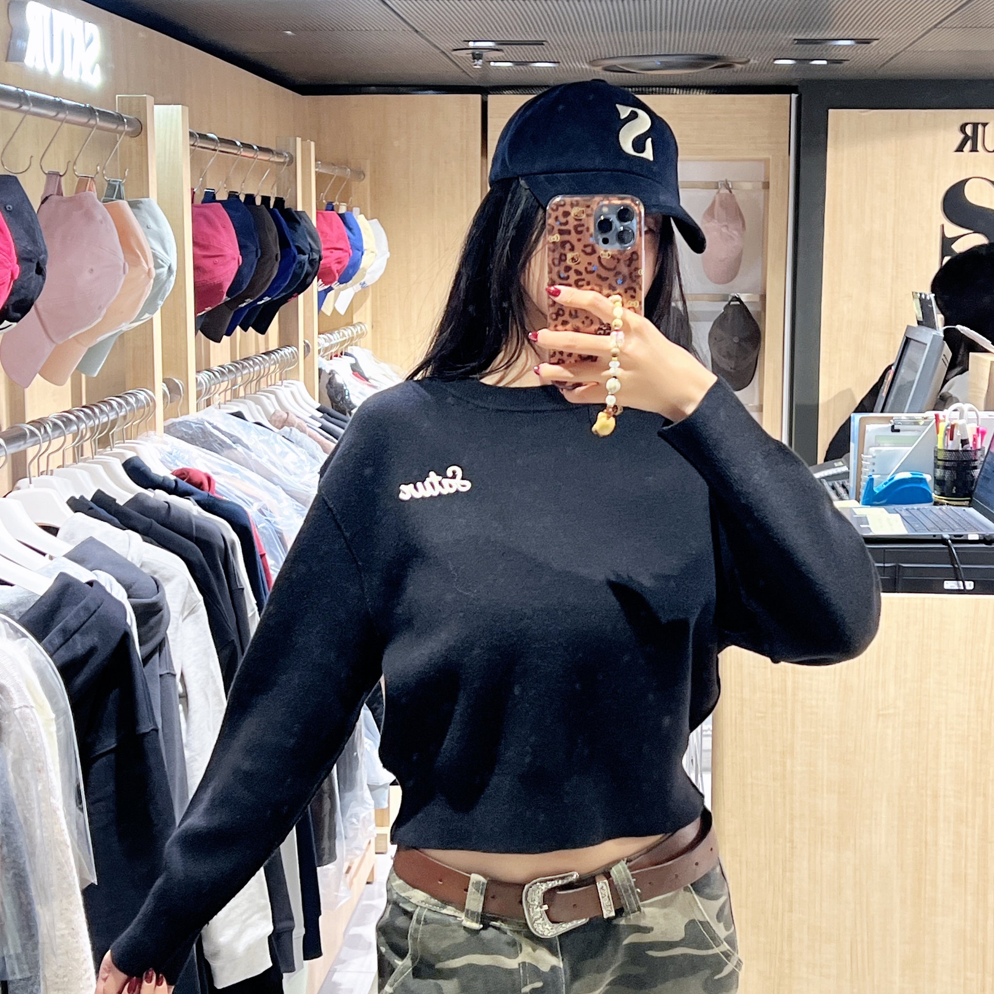 韓國 Satur Women's Outline Basic Crew Neck Knit【SR237】