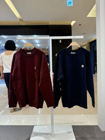 韓國 SPAO Embroidered Round Neck Sweater【SP241】