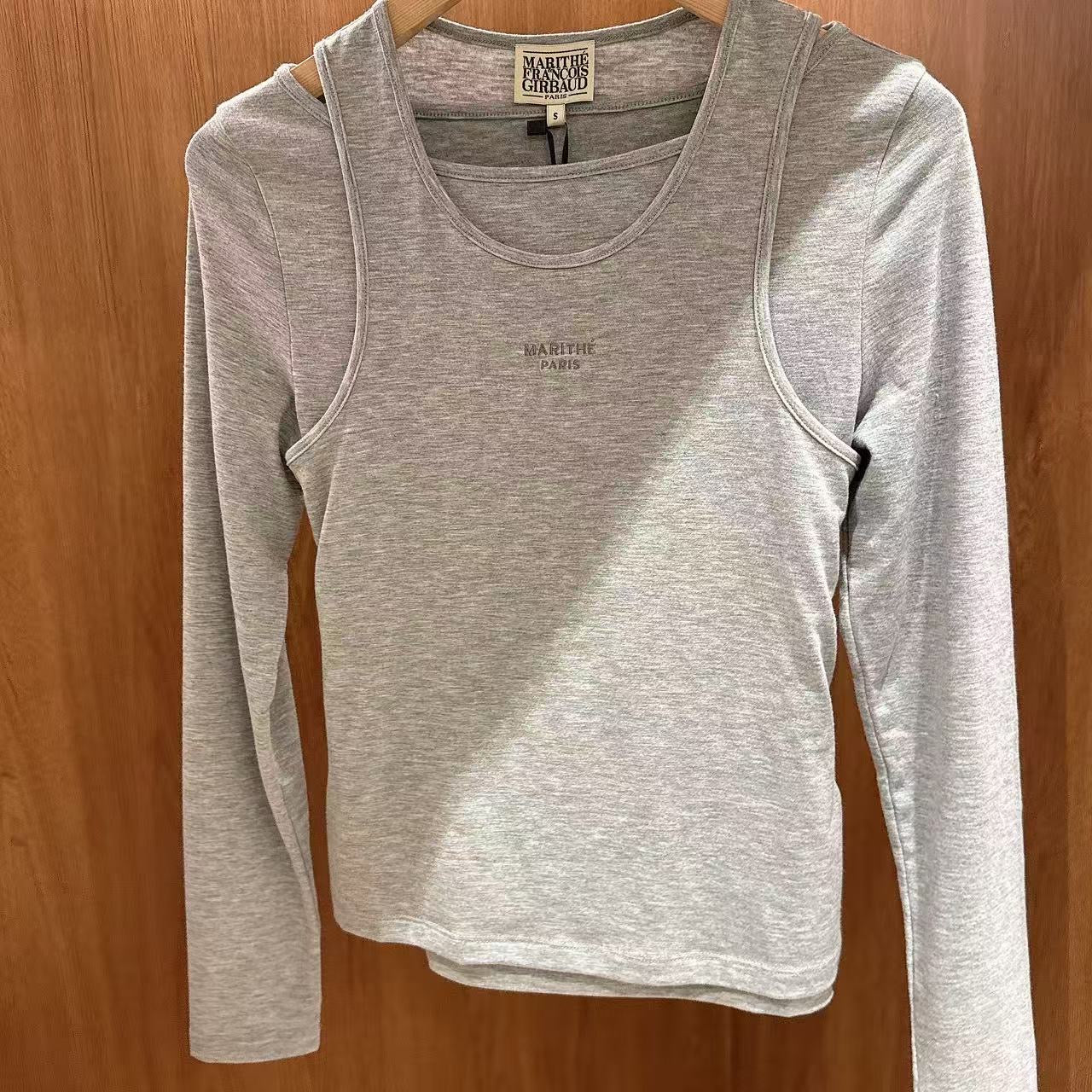 韓國 Marithe Francois Girbaud W Layered Jersey Long Sleeve【MF722】