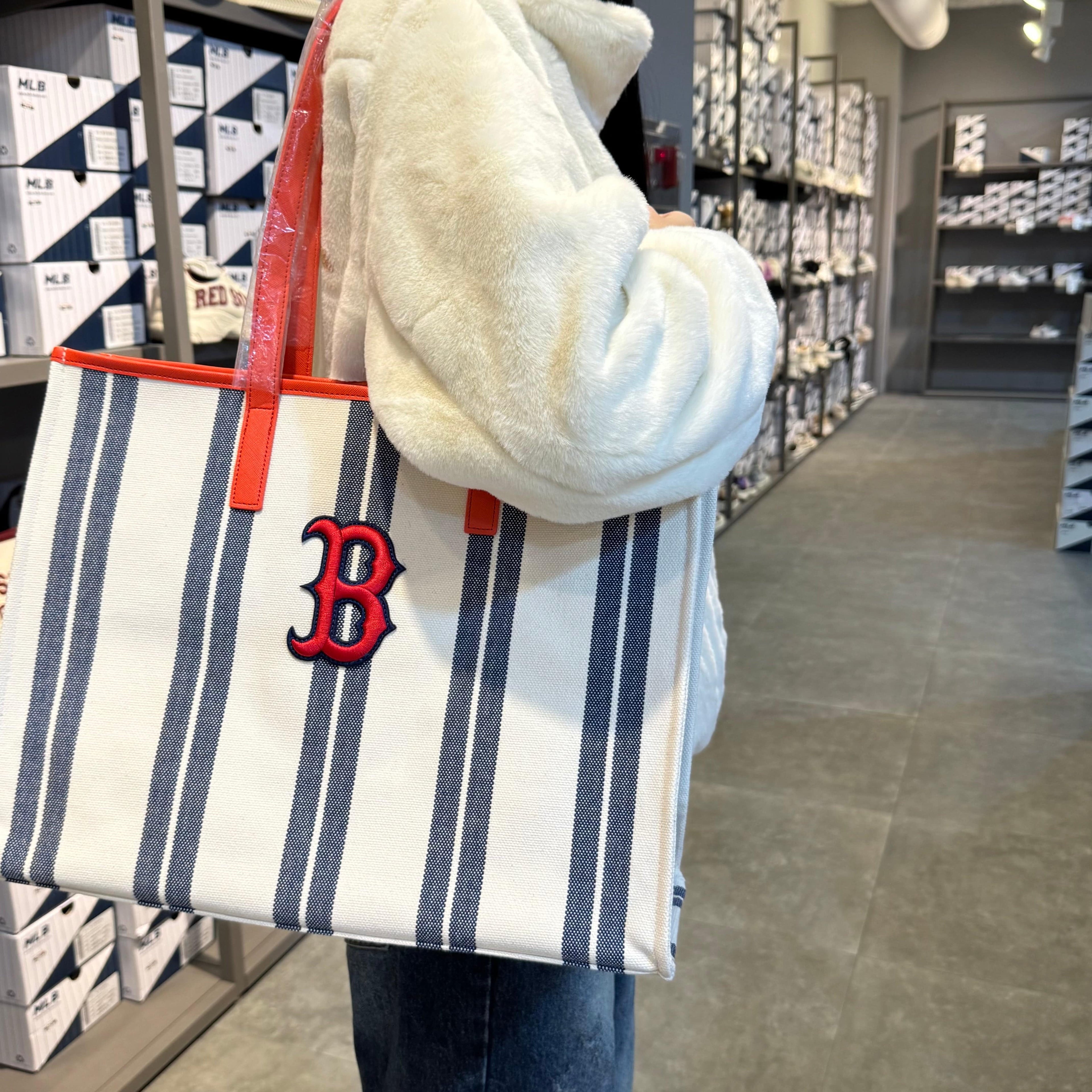 韓國 MLB Ethnic Stripe Tote Bag 【MB085】 - STT Mall HK 靚太網購