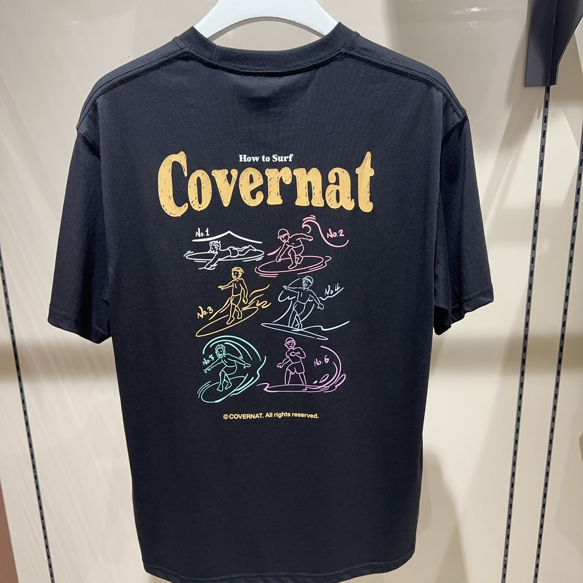 韓國 Covernat Cool Cotton Surfing Motion Graphic T-Shirt【CO066】