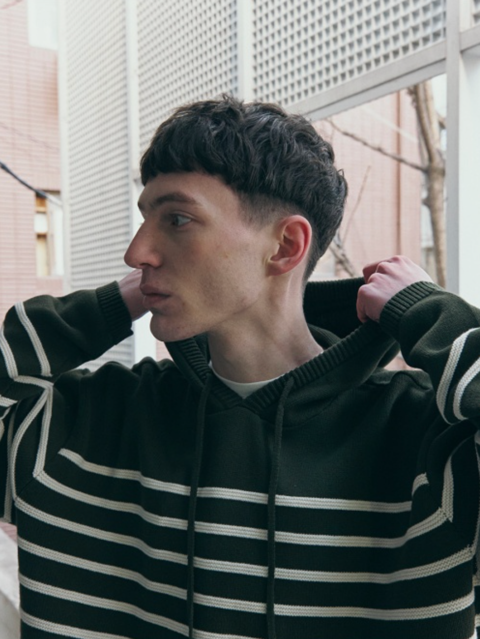 韓國 Markm Striped Pullover Hoodie【MA222】