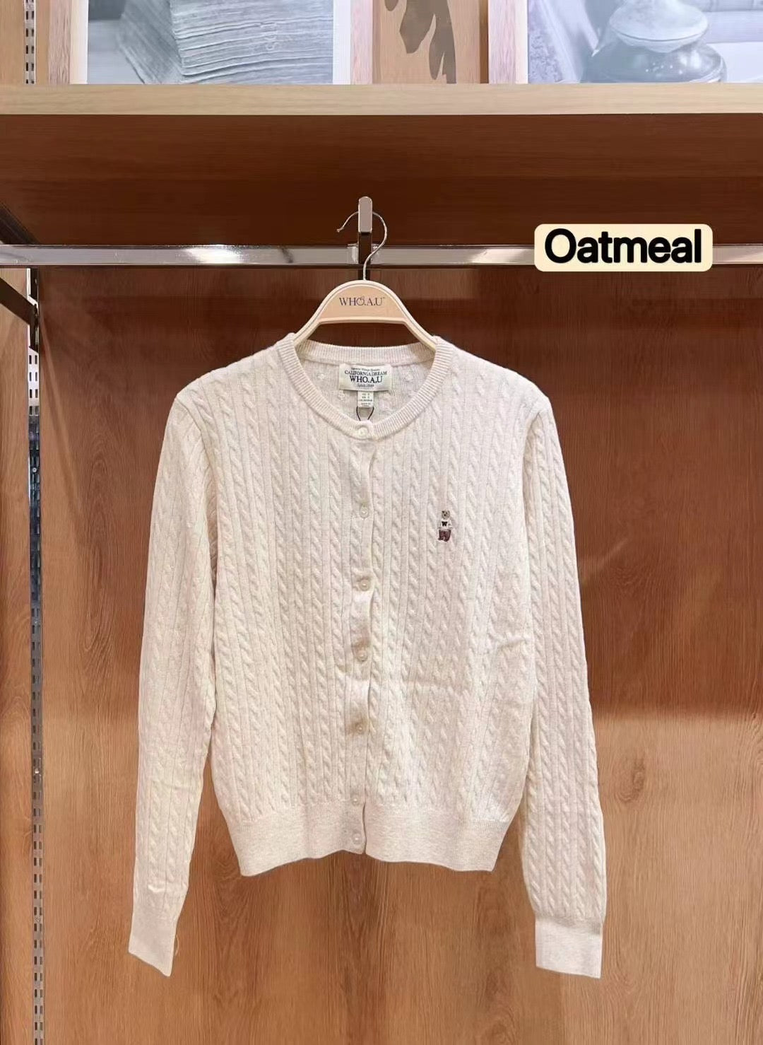 韓國 Who.A.U Steve Cable Cardigan【WA191】