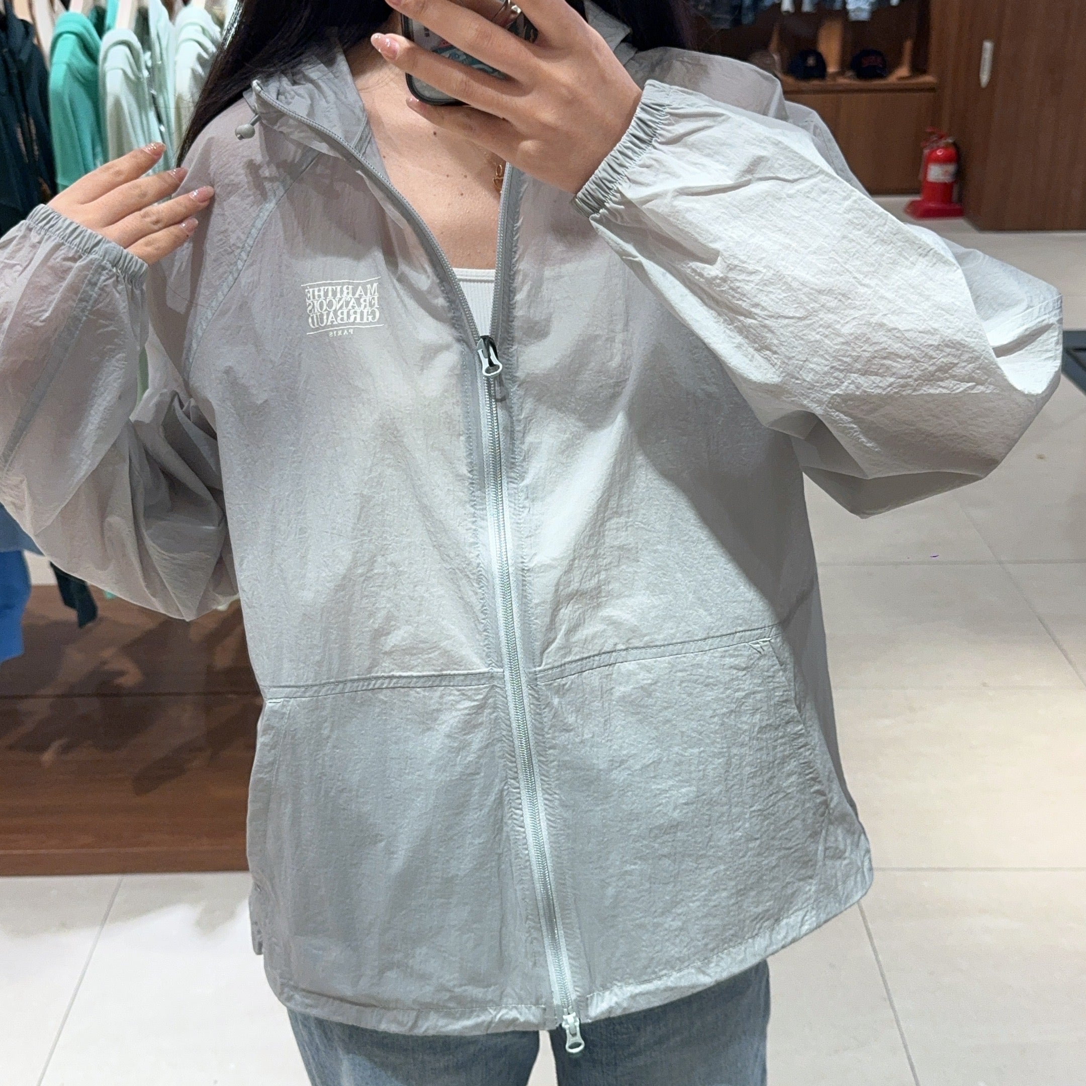 韓國 Marithe Francois Girbaud CLEAR HOODIE WIND BREAKER【MF355】