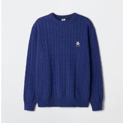 韓國 SPAO Woody Cable Round Neck Sweater【SP299】