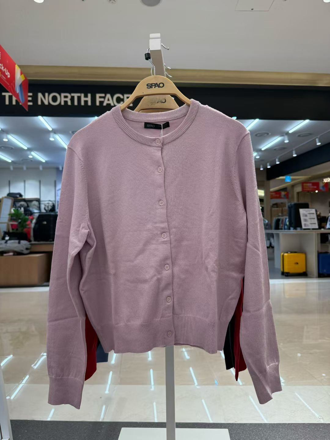 韓國 SPAO Round Neck Cardigan【SP198】