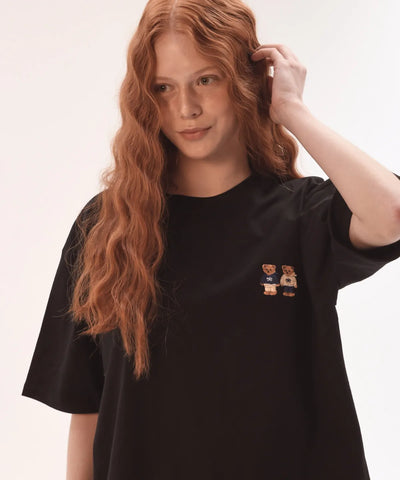 韓國 Ambler Big Twin Bear Unisex T-Shirt【AR088】