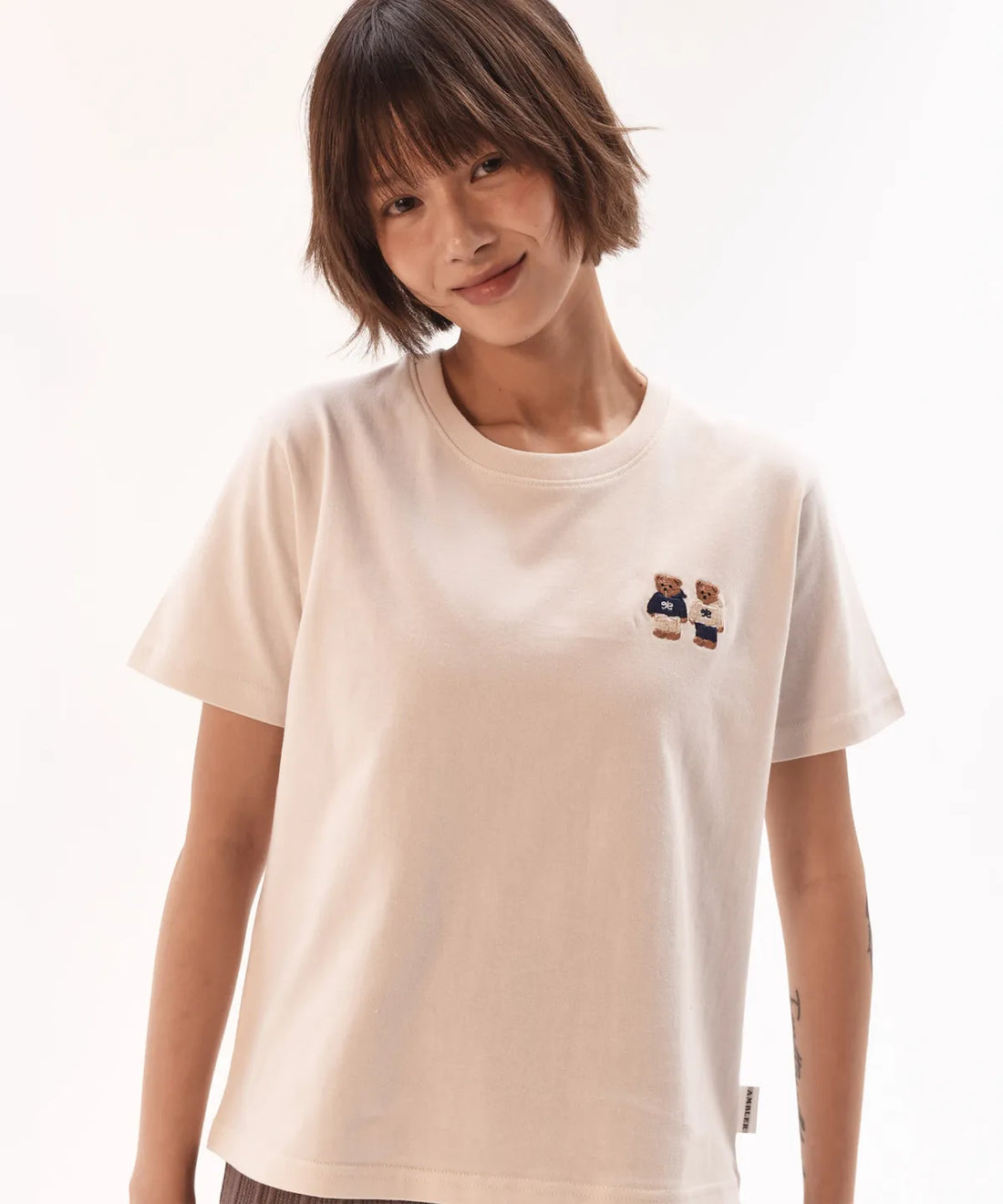 韓國 Ambler Big Twin Bear Unisex T-Shirt【AR088】