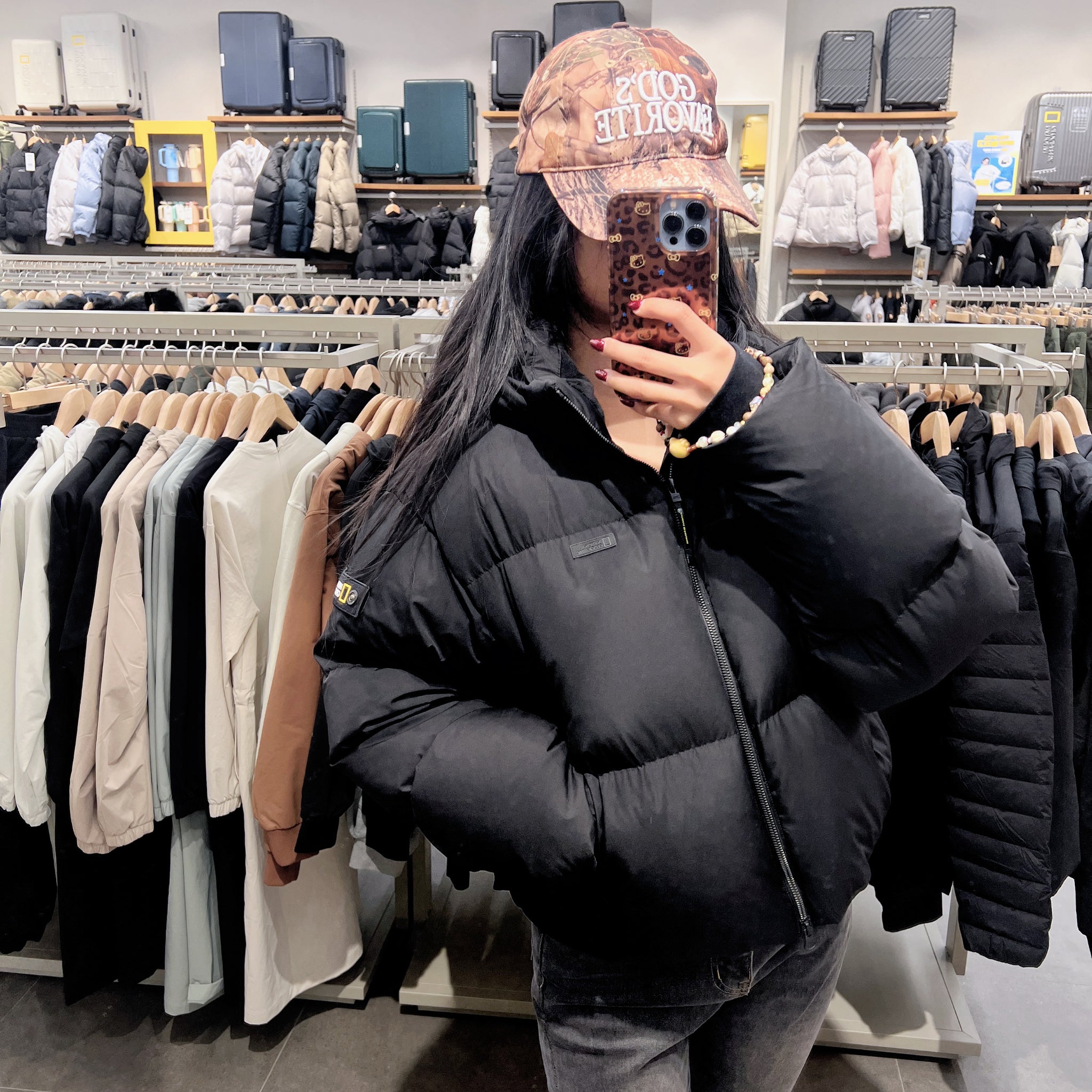 韓國 National Geographic Women's Cayman Short-Length Goose Down Hoodie (鵝絨)【NG224】