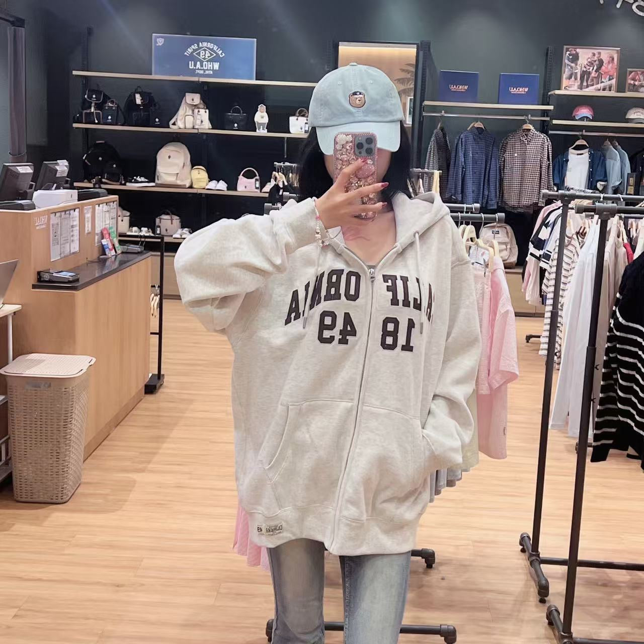韓國 Who.A.U Steve Hood Zip-up【WA187】