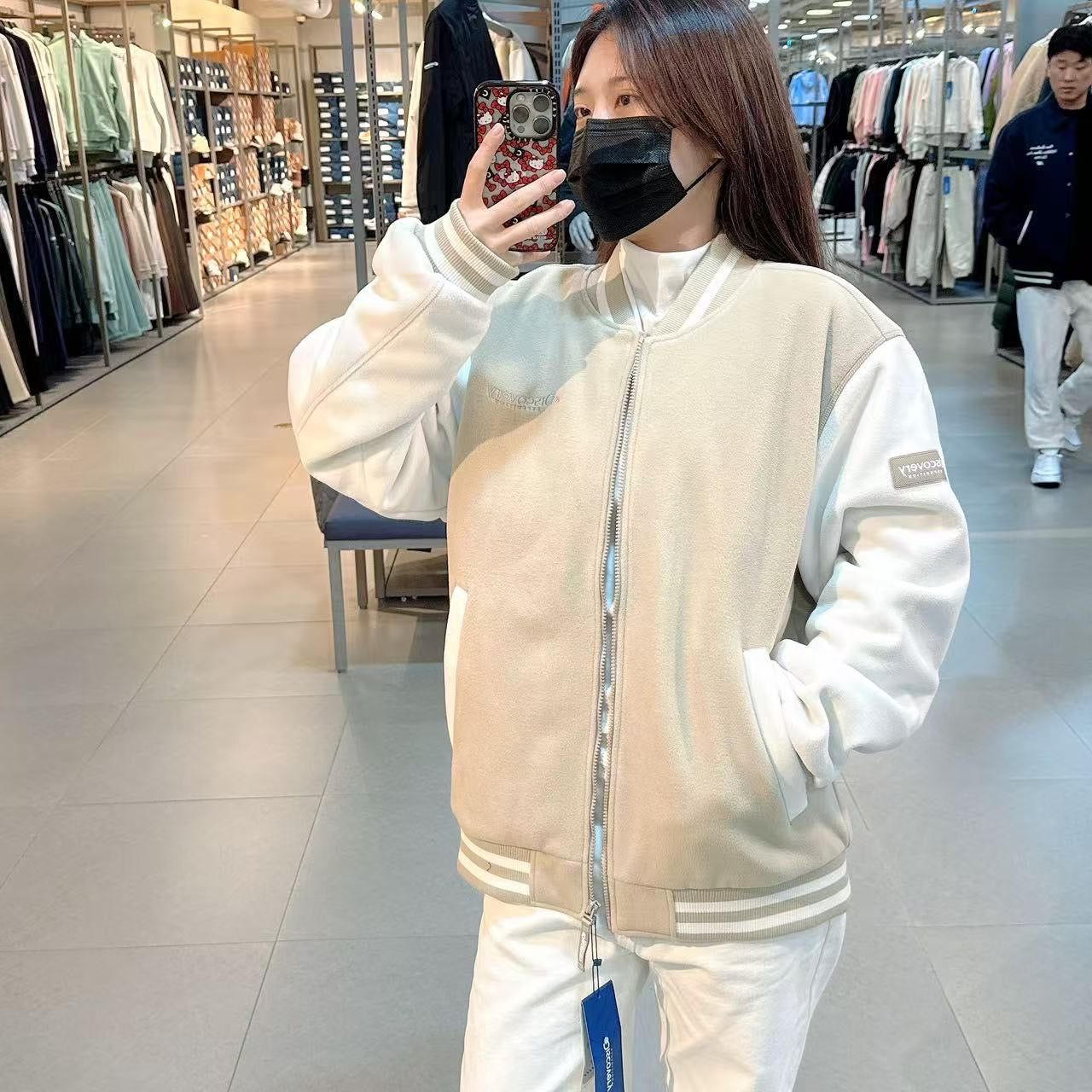 韓國 Discovery Casual Varsity Fleece Jacket【DY155】