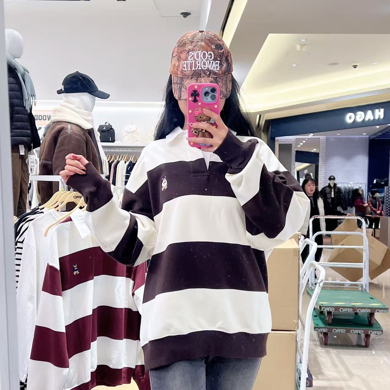 韓國 SPAO Rugby Sweatshirt【SP221】