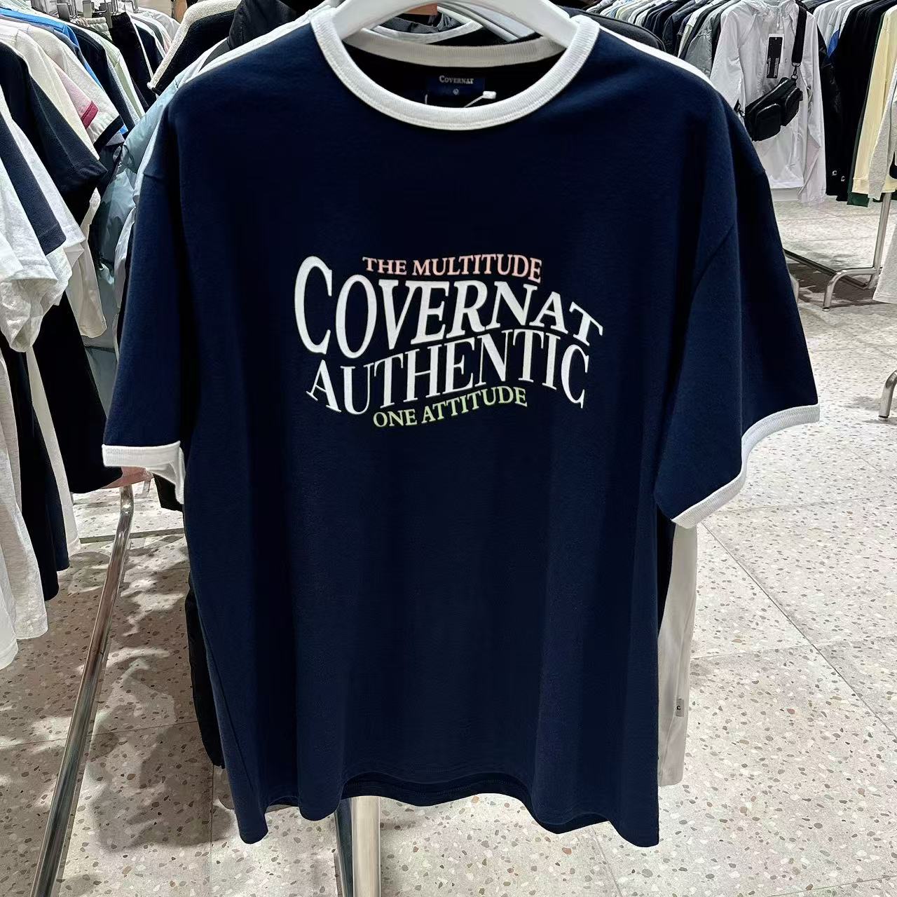 韓國 Covernat Typographic Ringer T-shirt【CO050】