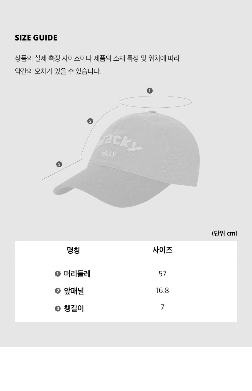 韓國 Wacky Willy Applique Color Block Cap【WW110】