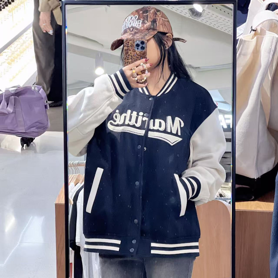 韓國 Marithe Francois Girbaud WOOL VARSITY JACKET【MF738】