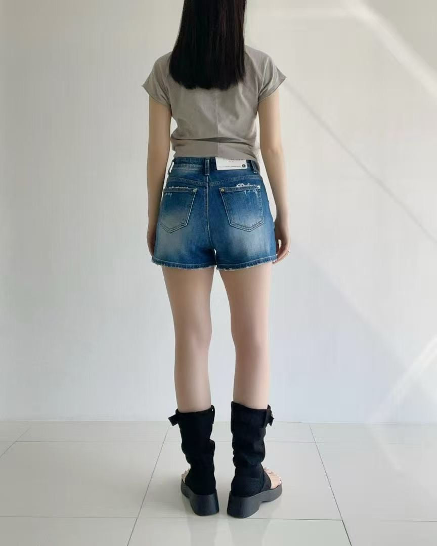 韓國 HowLuk 牛仔短褲 (夏季款)【H6031】