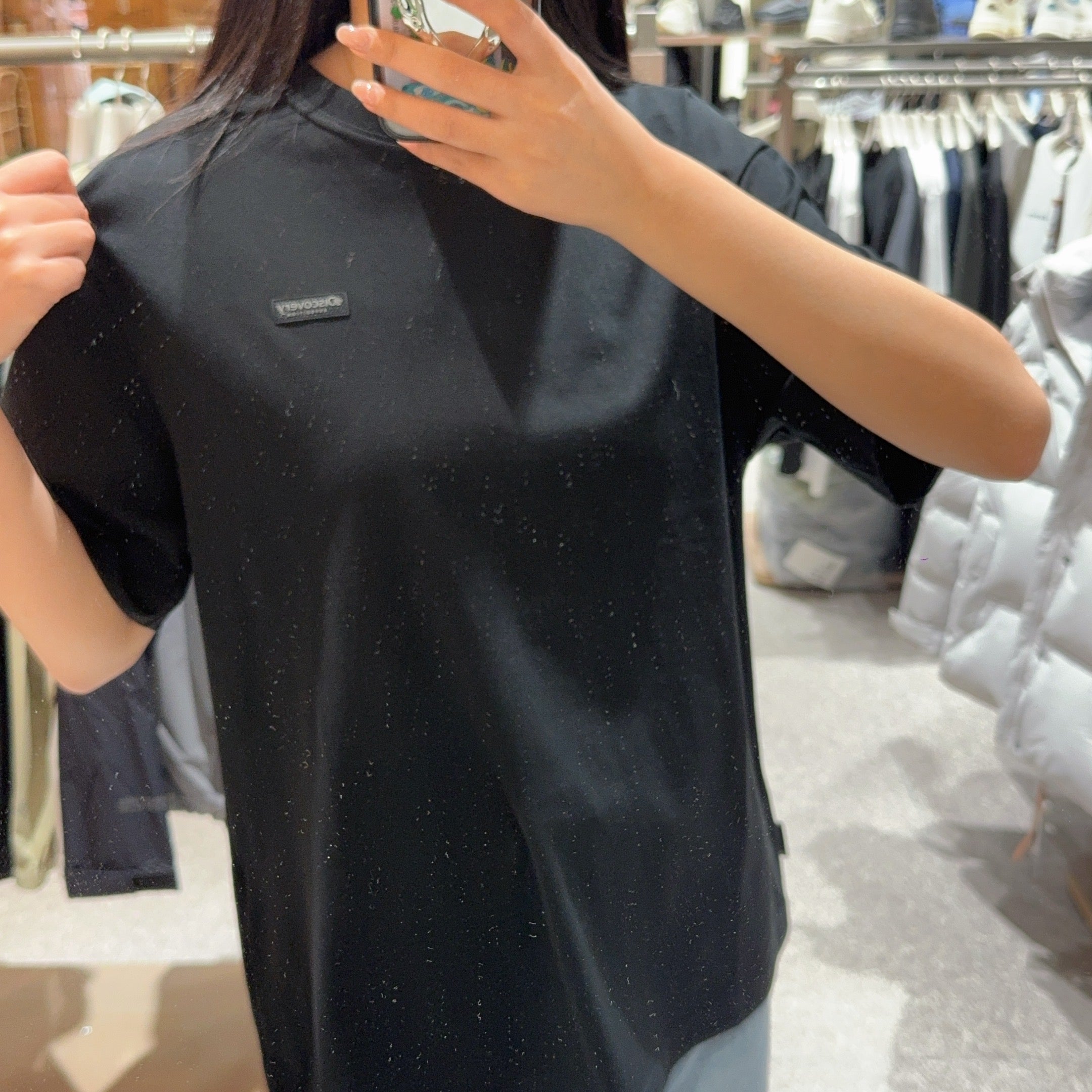 韓國 Discovery Fresh event small logo semi-overfit short sleeve t-shirt【DY186】