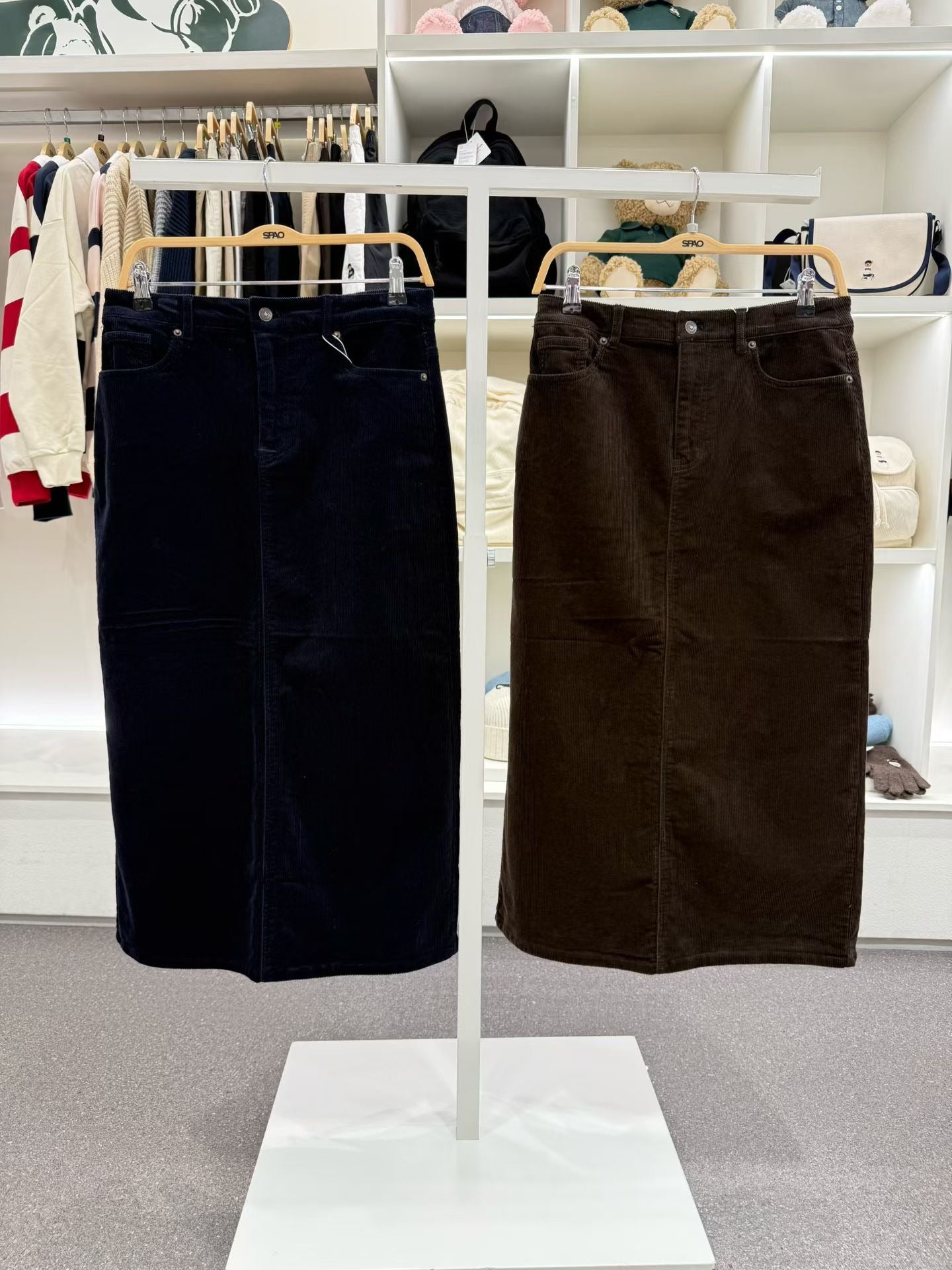 韓國 SPAO Corduroy Long Skirt【SP280】