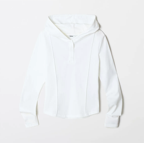 韓國 SPAO Hooded Snap Long Sleeve T-shirt【SP230】