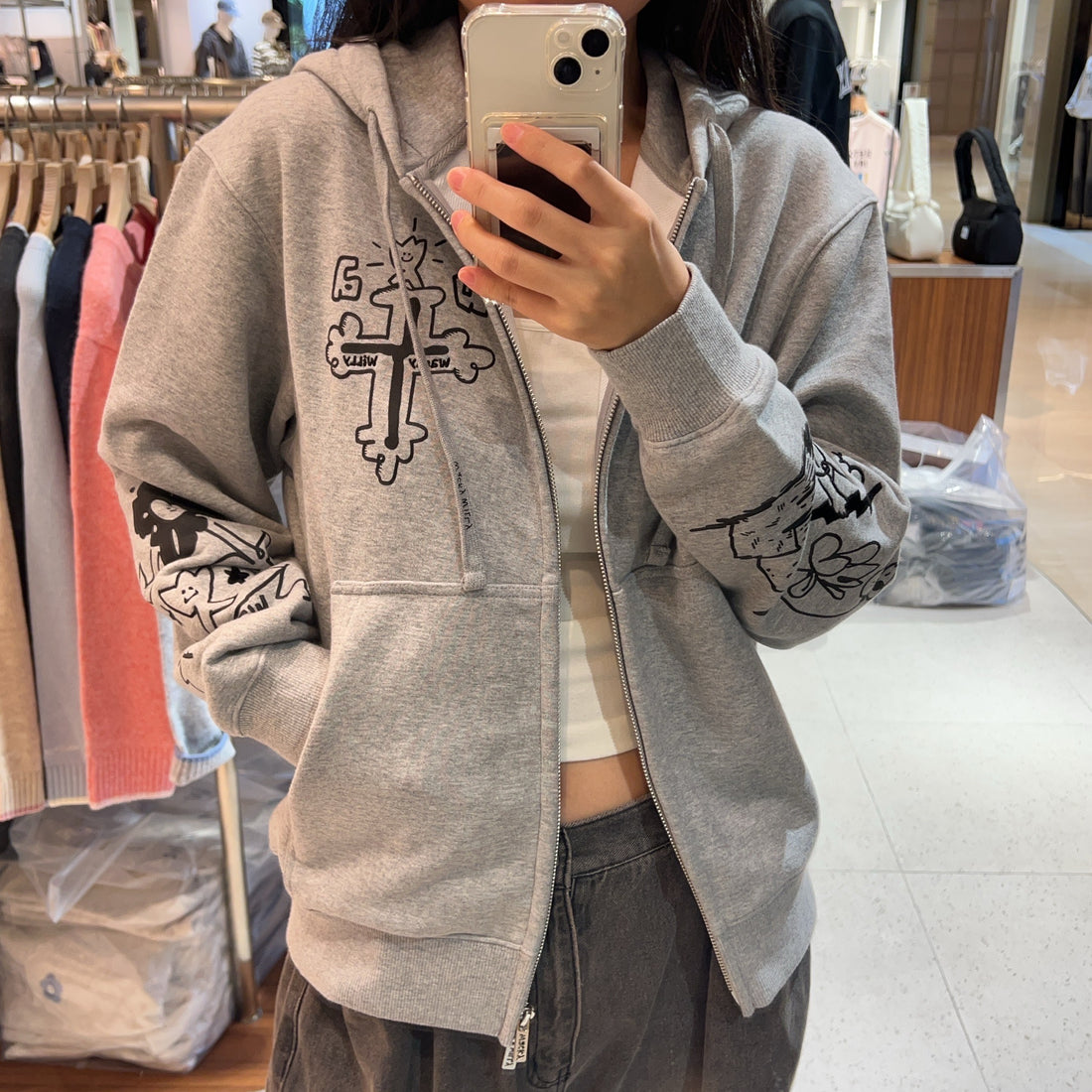 韓國 Wacky Willy Graffiti graphic hooded sweatshirt【WW029】