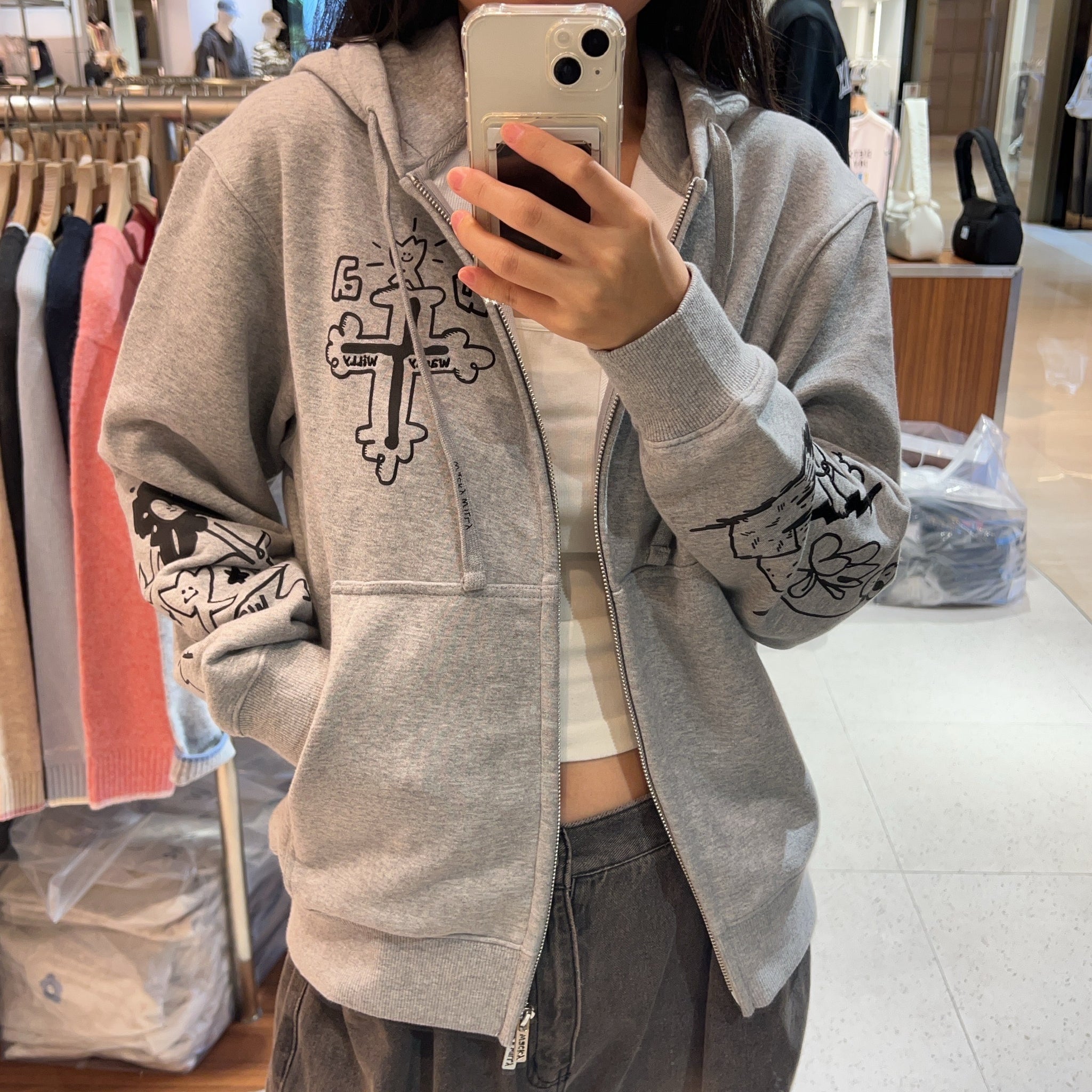 韓國 Wacky Willy Graffiti graphic hooded sweatshirt【WW029】