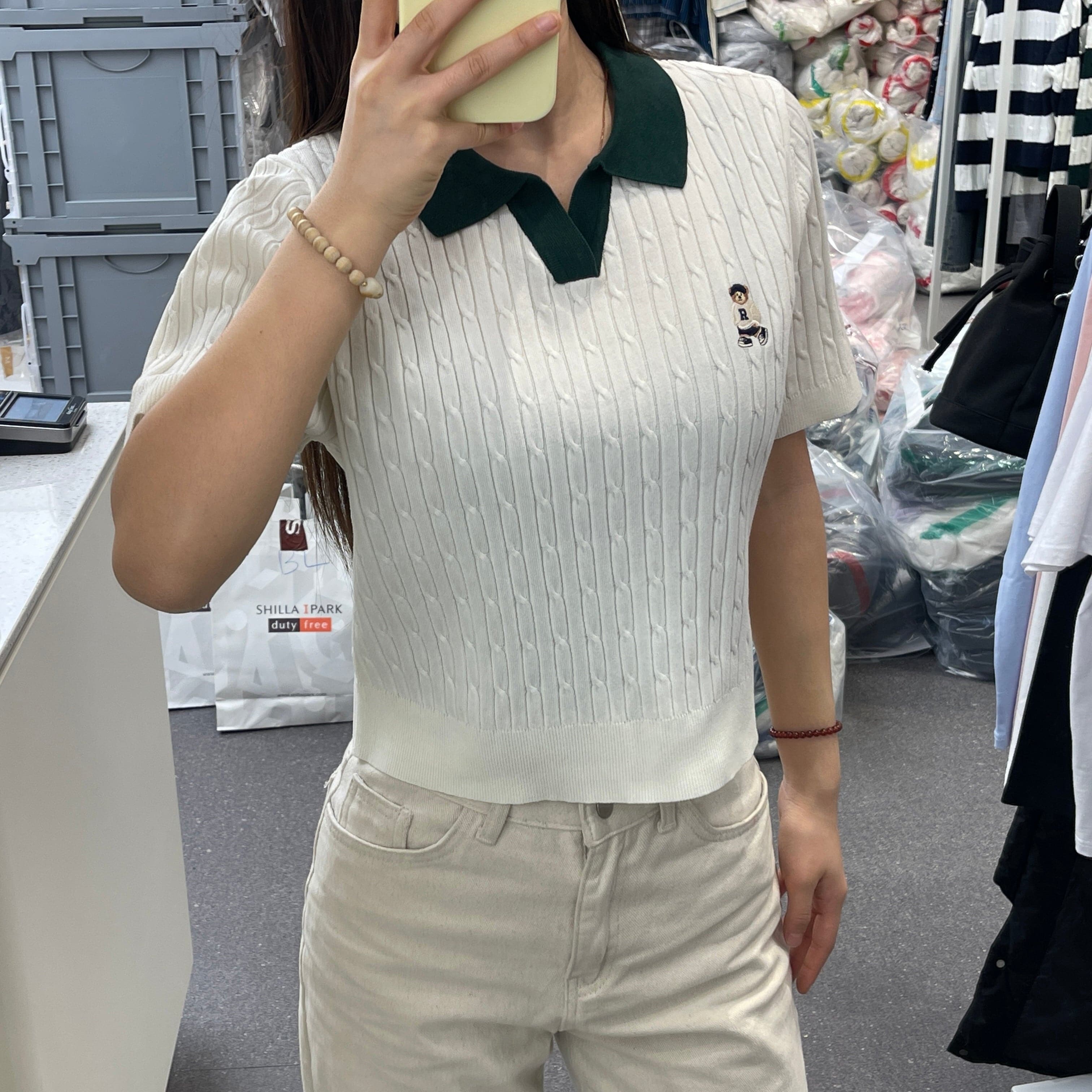 韓國 SPAO Cable Half-open Half-sleeve Knit【SP031】 - STT Mall HK 靚太網購