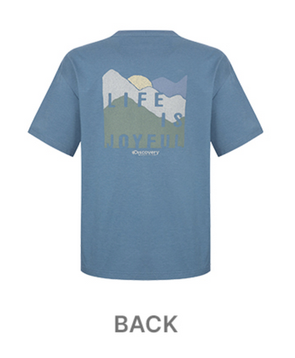 韓國 Discovery Fresh Event Washing Outdoor Scene Back Graphic Short Sleeve T-Shirt【DY038】