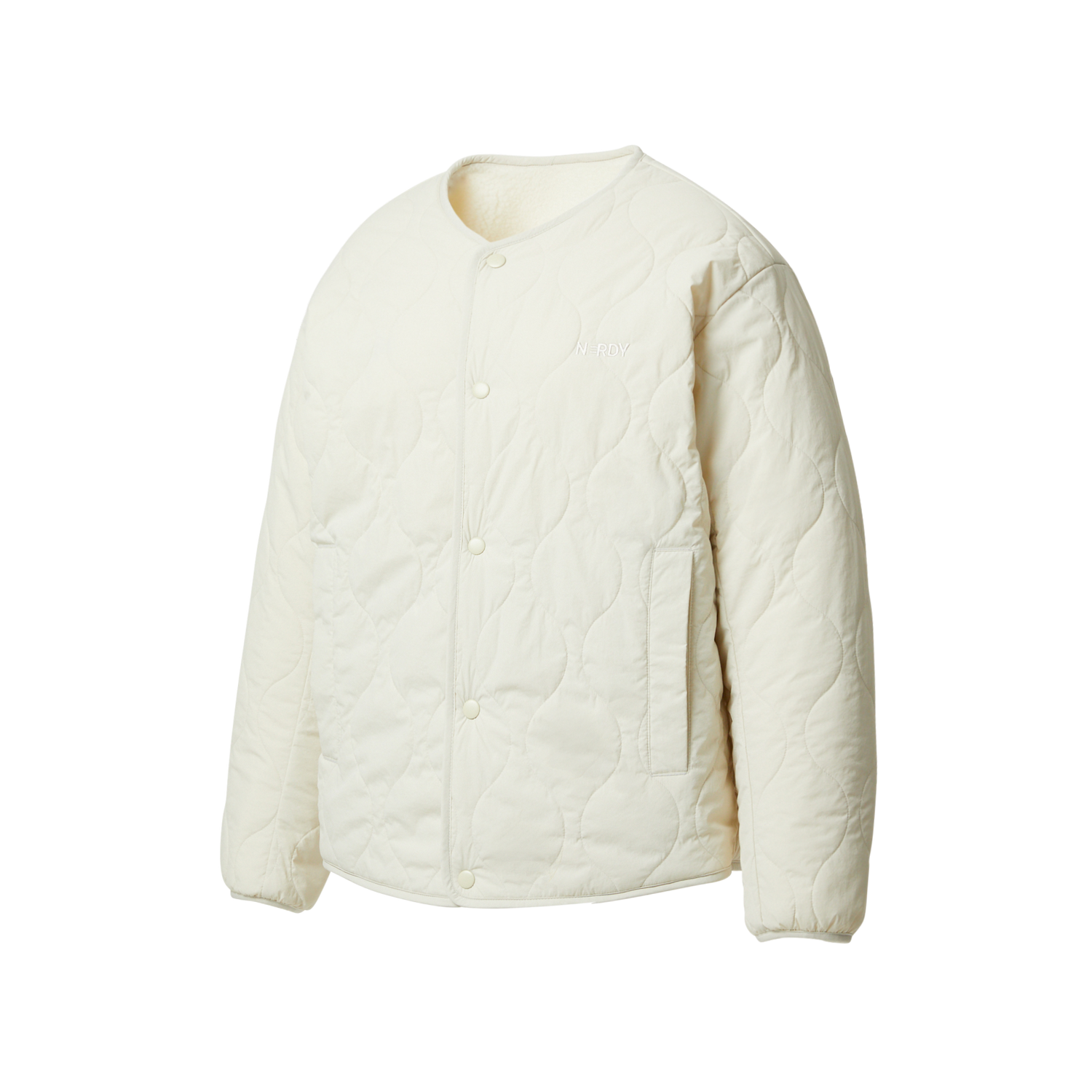 韓國 Nerdy Reversible Collarless Fleece Jacket【NY068】