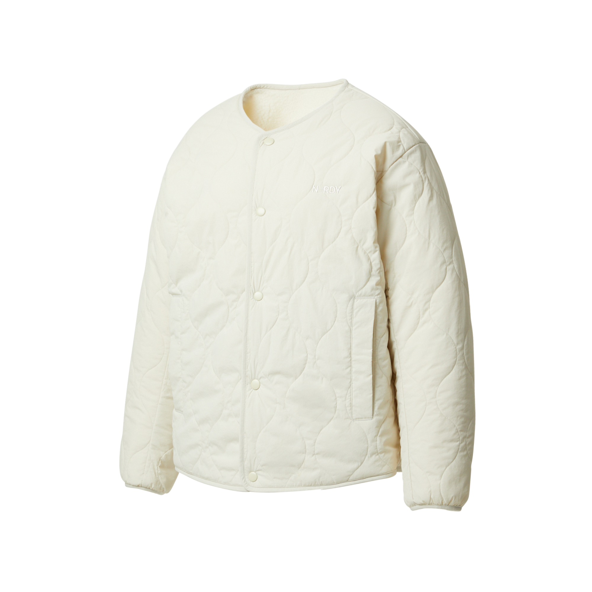 韓國 Nerdy Reversible Collarless Fleece Jacket【NY068】