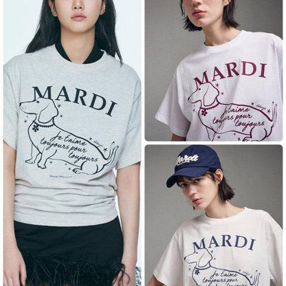 韓國 Mardi Mercredi T-shirt Swing The Tail Ddanji Flower Choker - STT Mall HK 靚太網購