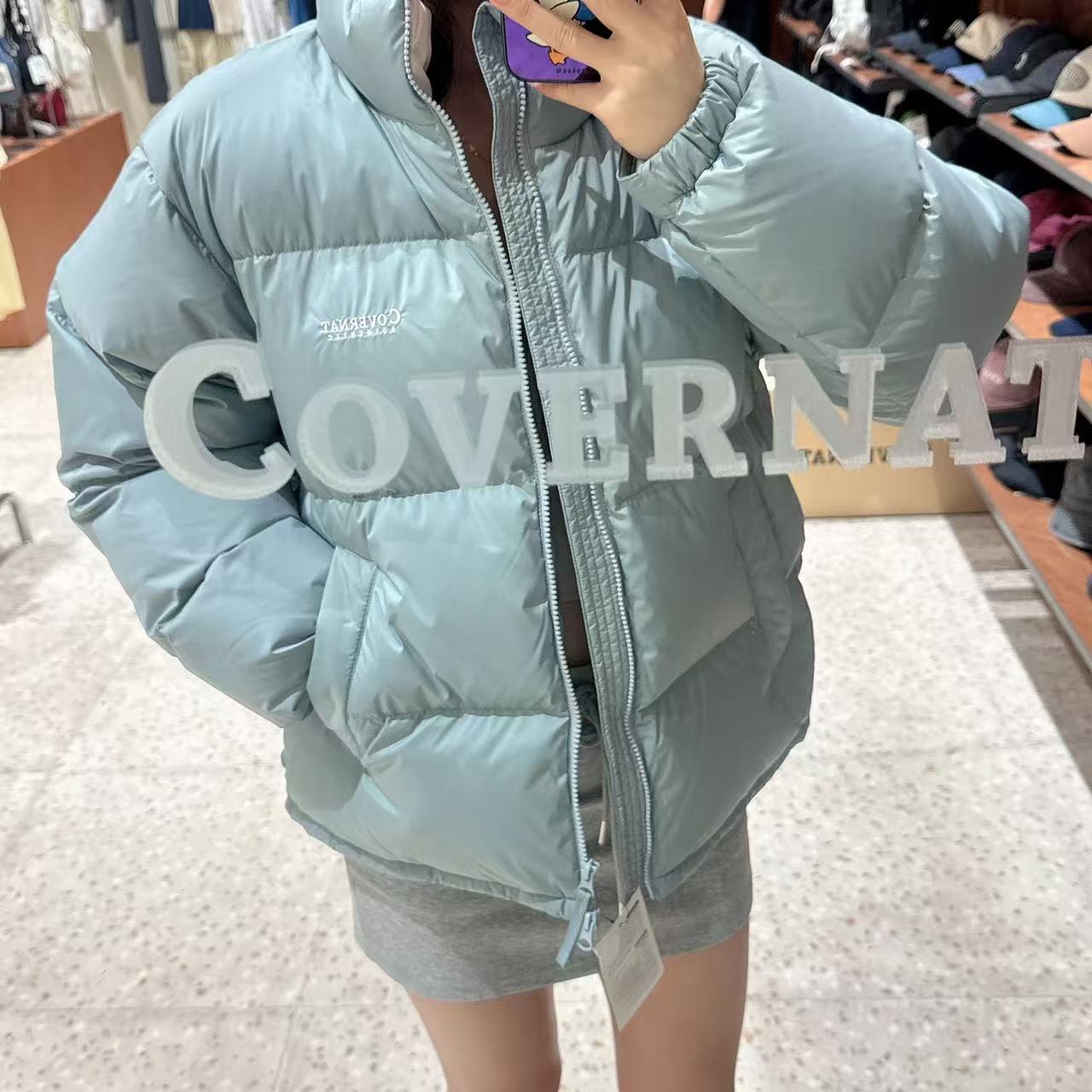 韓國 Covernat RDS Civic Origin Short Puffer鴨絨刺繡Logo【CO045】