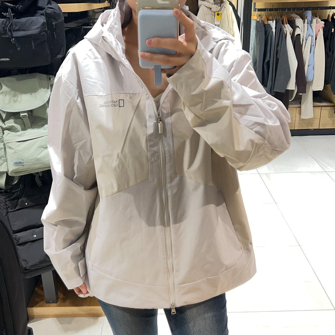 韓國 National Geographic Acela Colorblock Detachable Hood Jacket【NG274】