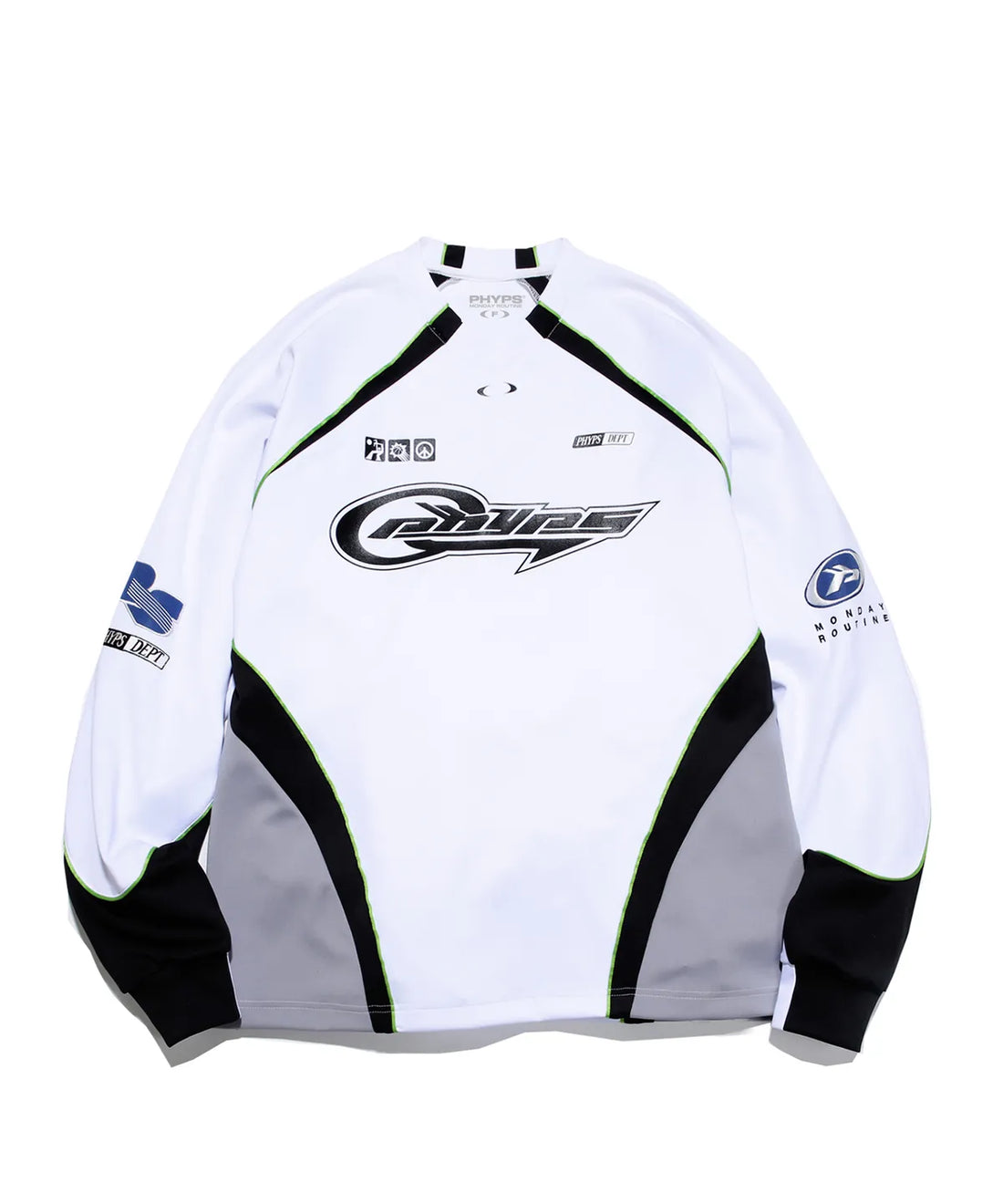 韓國 Phyps Mesh Motorcycle Raglan Long Sleeve【PS048】