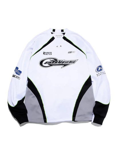 韓國 Phyps Mesh Motorcycle Raglan Long Sleeve【PS048】