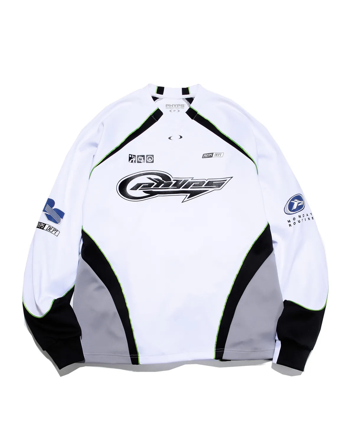 韓國 Phyps Mesh Motorcycle Raglan Long Sleeve【PS048】