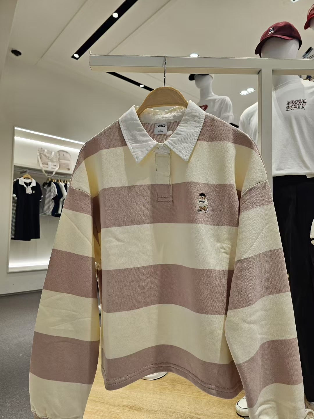 韓國 SPAO Rugby Crop Sweatshirt【SP215】
