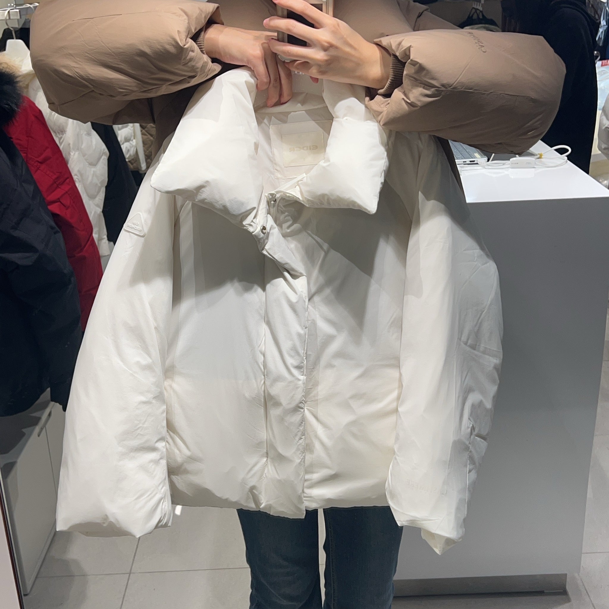 韓國 Eider Women's Cashmere Short Coat Down Jacket【ER113】